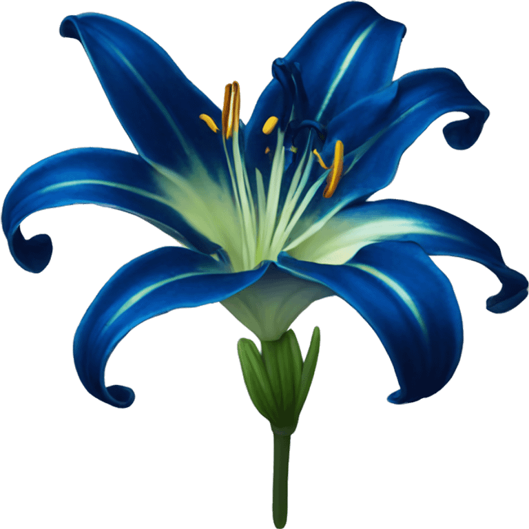 dark blue stargazer lily emoji