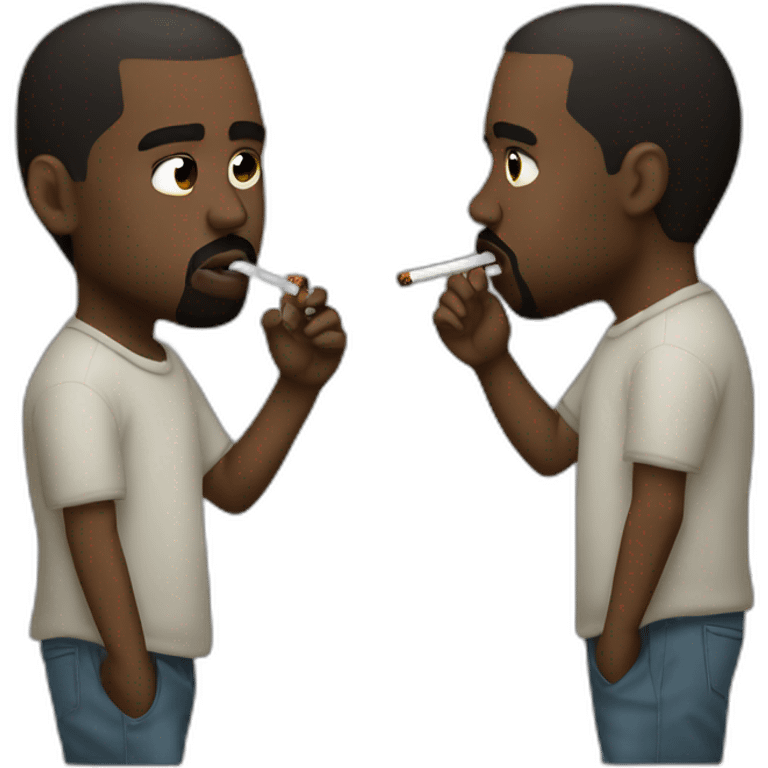 kanye west smoking a cig properly emoji