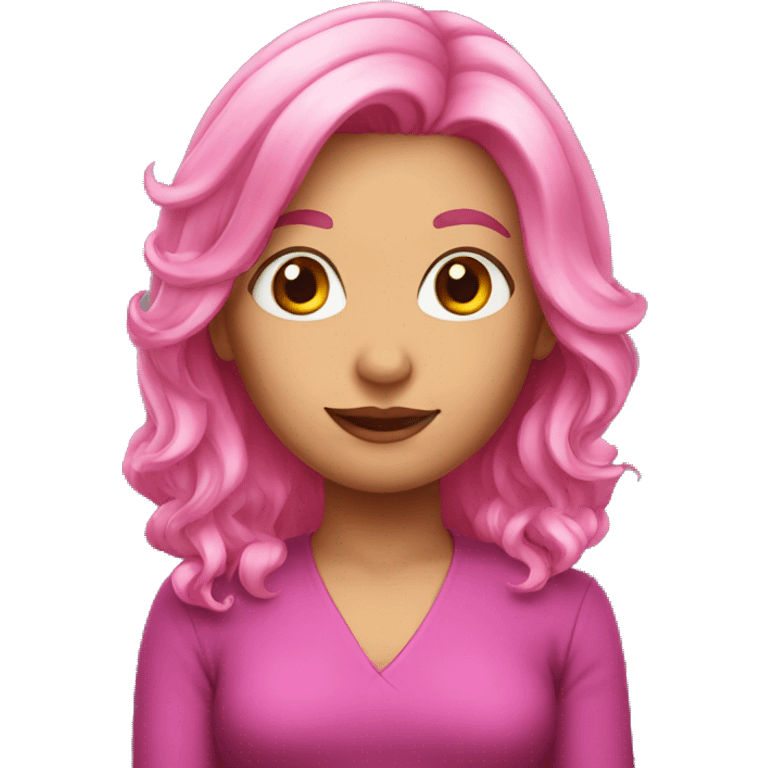 Pink hair woman emoji