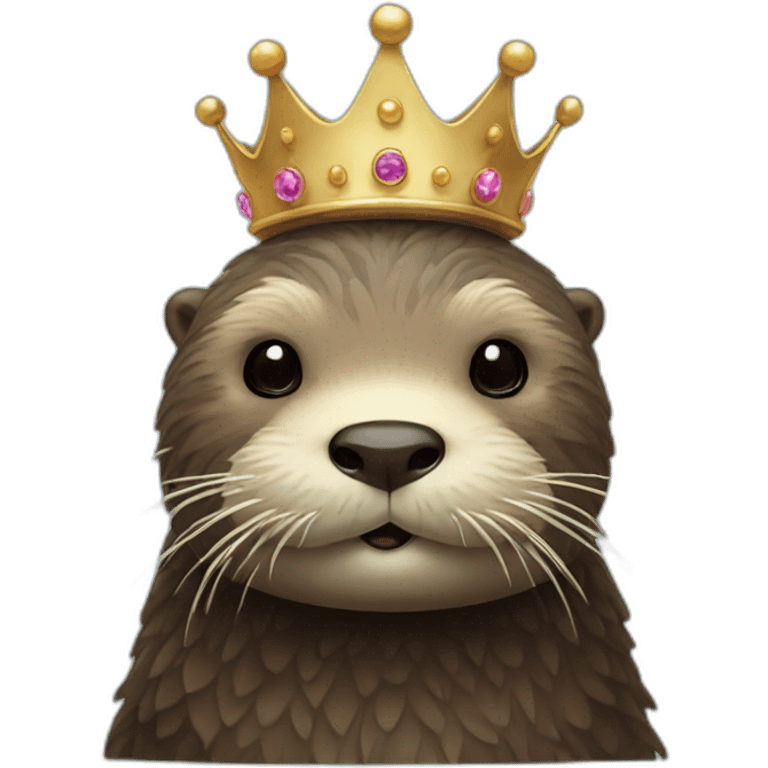 Sea otter with crown emoji