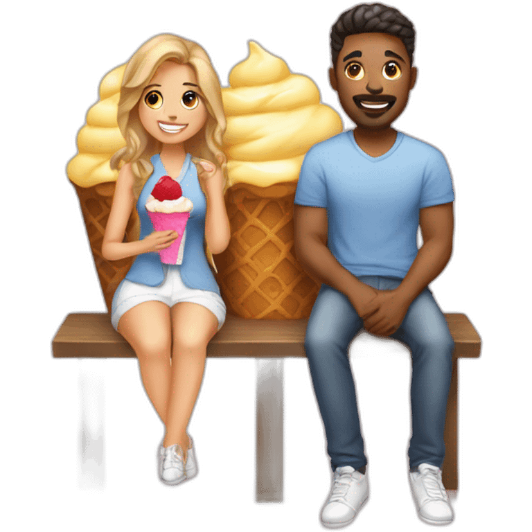 boyfriend girlfriend on Icecream date emoji