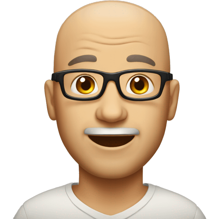 bald man celebrating birthday emoji