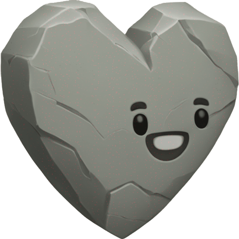 Piedra corazón piedra emoji