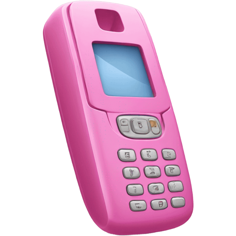 Pink flip phone emoji