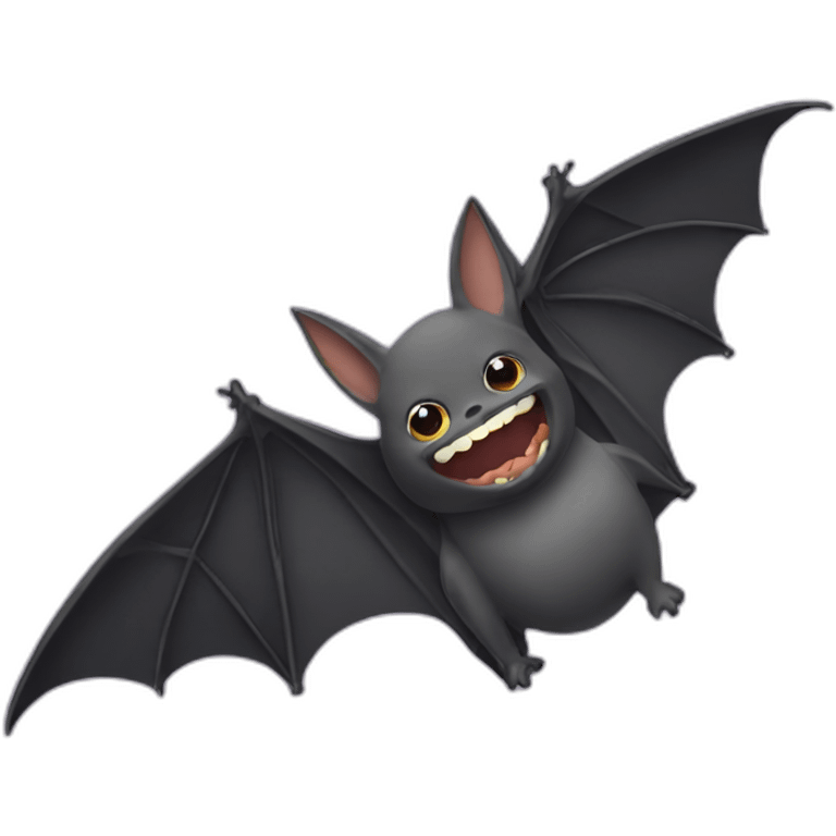 silly bat with white shoes emoji