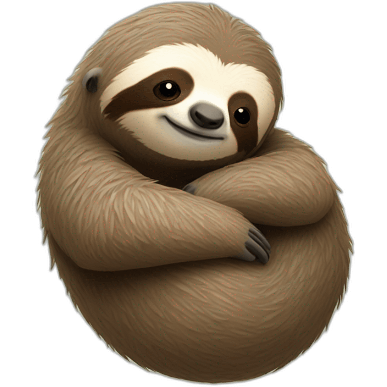 hugging sloth emoji