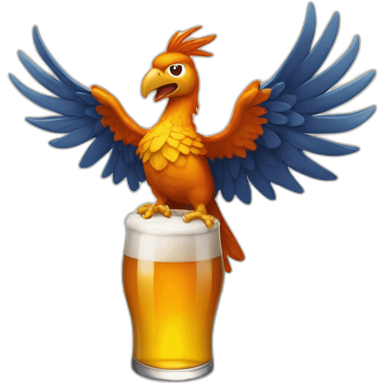 Fenix qui boit une bière  emoji