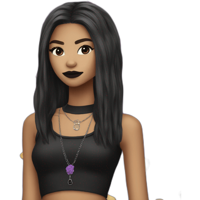 Zendaya as goth emoji