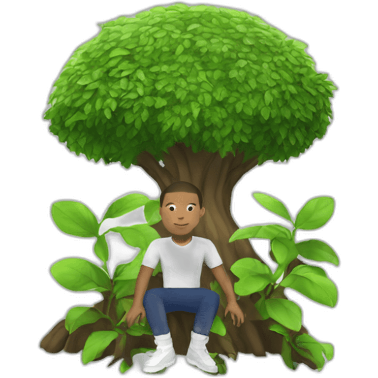 Mbappé qui plante un arbre emoji