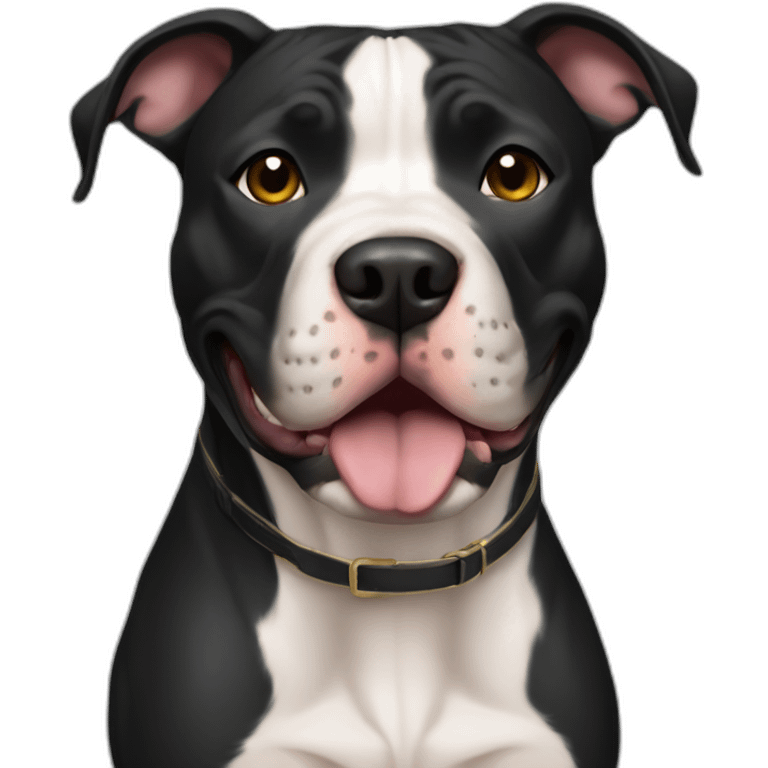 perro pitbull negro emoji