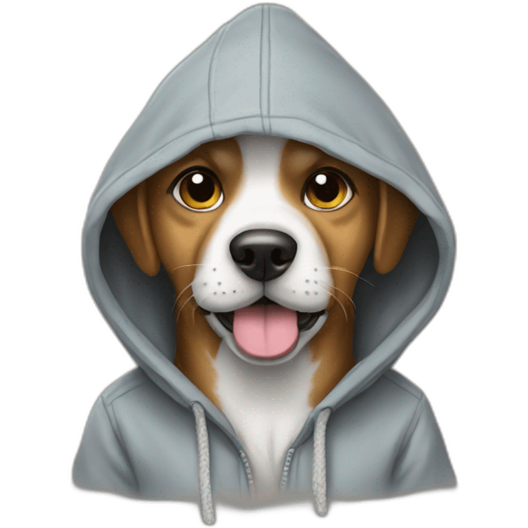 dog weaing a hoodie emoji