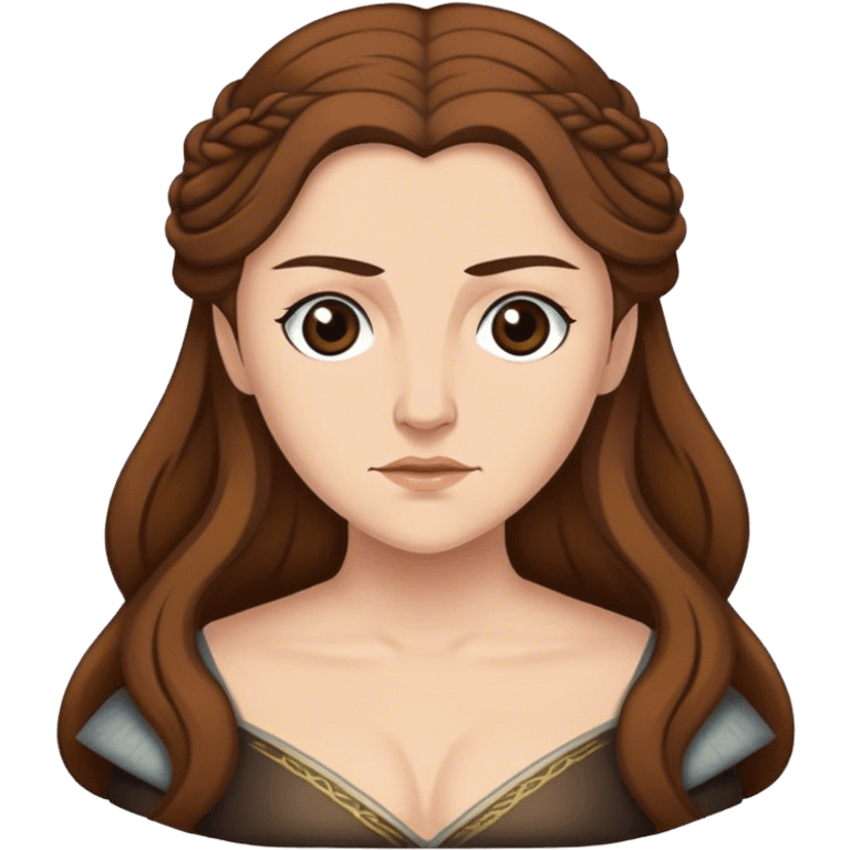 marry frey from game of thrones, brown hair emoji