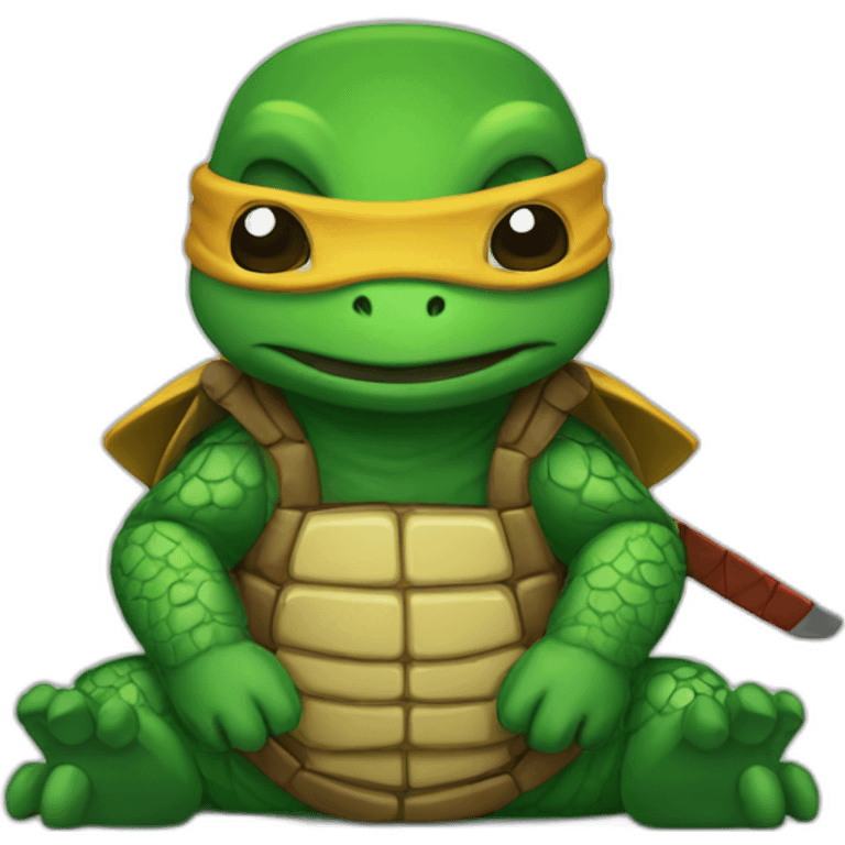 Tortue ninja sur alligator emoji