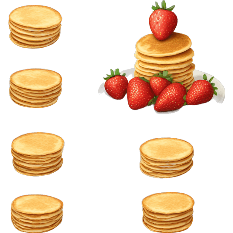 Pancakes strawberry  emoji