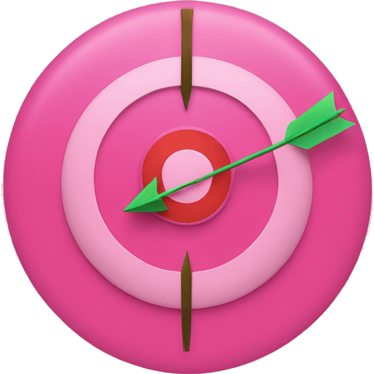 a pink target with an arrow in the middle of it emoji