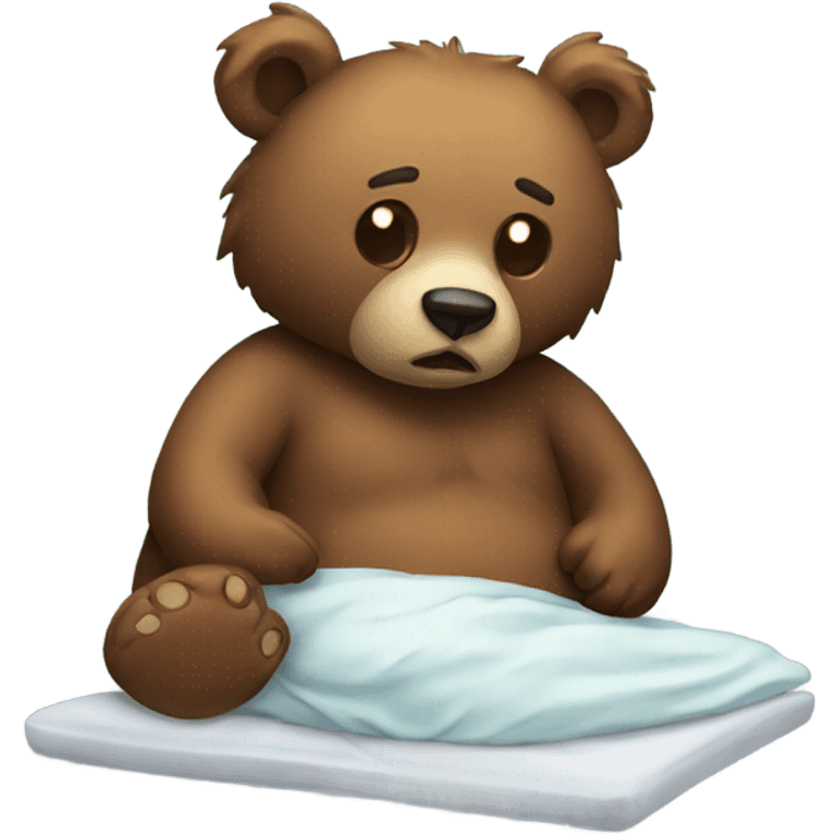 Sick bear emoji