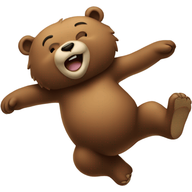 Bear doing a flip emoji