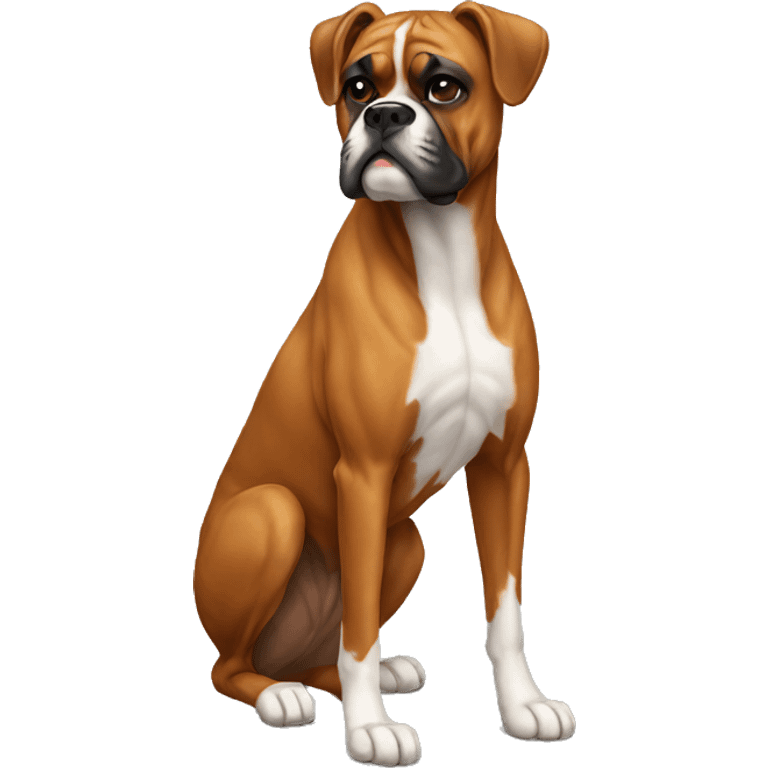  boxer dog full body emoji