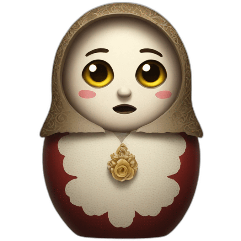 Scary Russian doll emoji