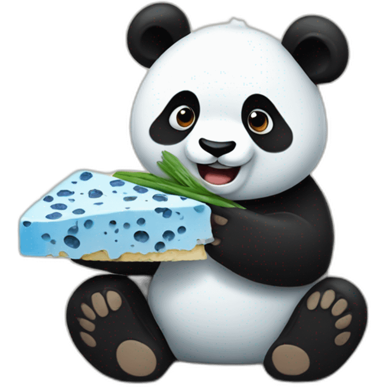 Panda eating roquefort  emoji