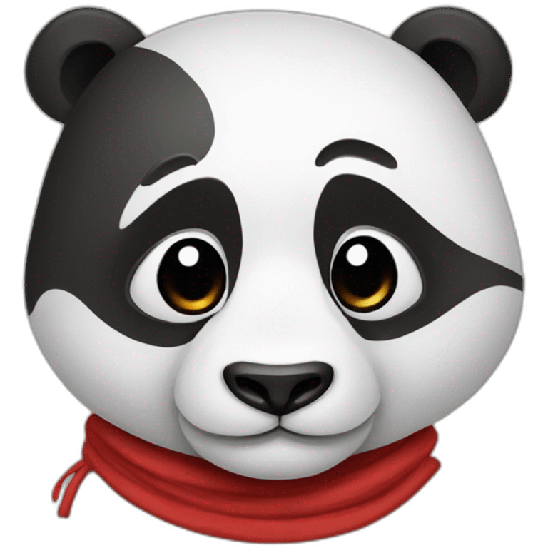 Panda complètement rouge emoji