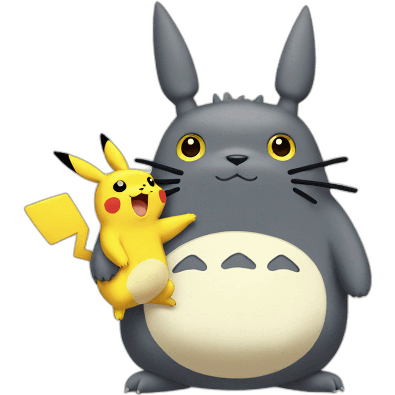 Totoro and pikachu emoji