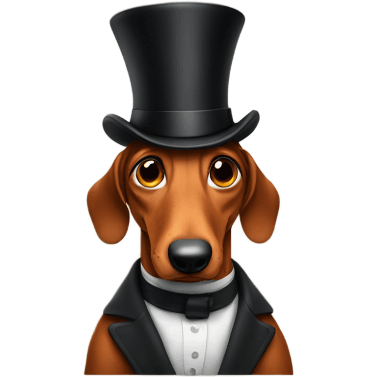 Weiner with top hat emoji