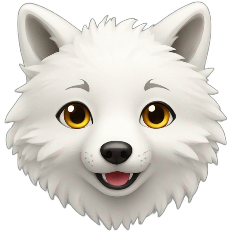 Polar fox cute emoji