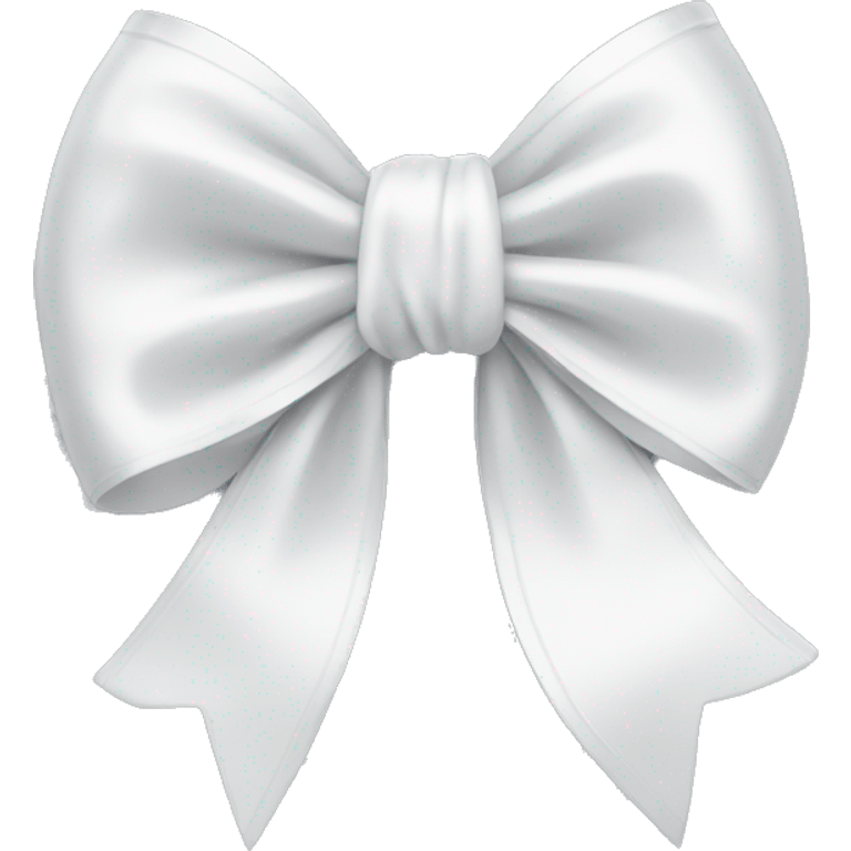 white satin bow emoji