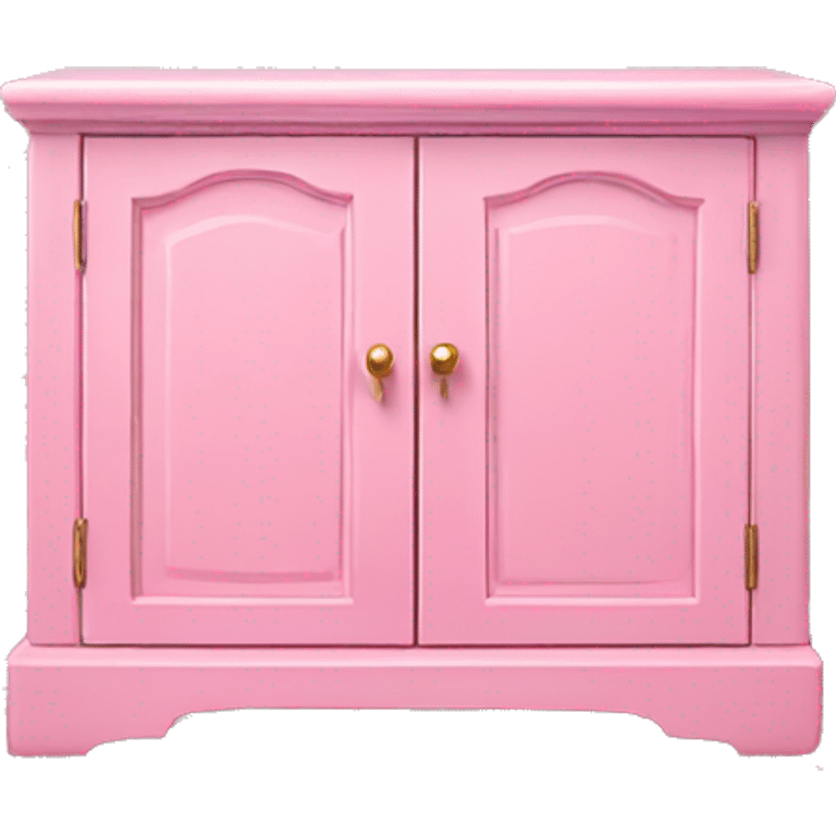 Realistic pink decorated floor cabinet  emoji