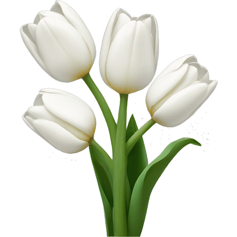 White tulips emoji