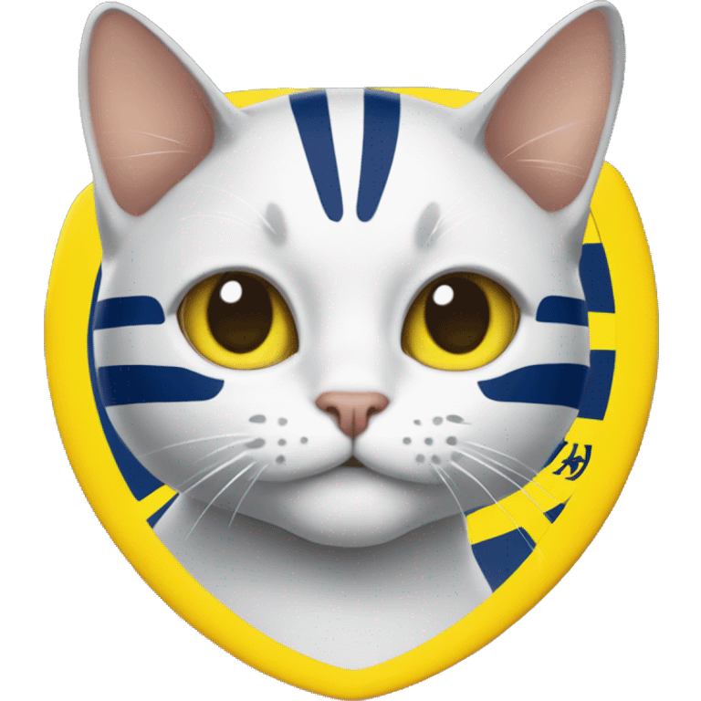 cat wearing a Fenerbahçe sweat emoji