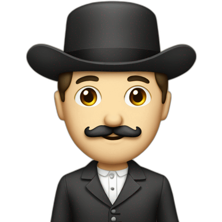 Frenchman in national suit with a mustache emoji