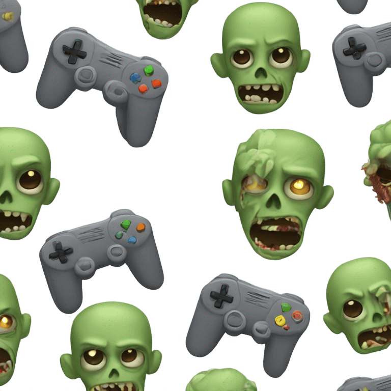 A zombie playing video games emoji