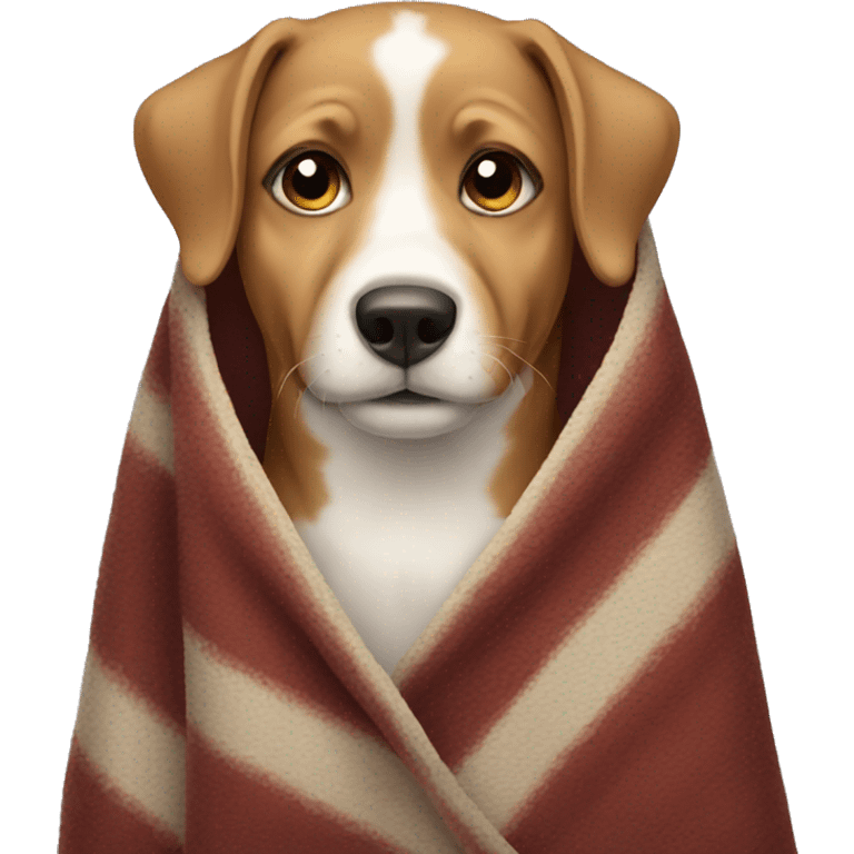 dog wearing blanket emoji