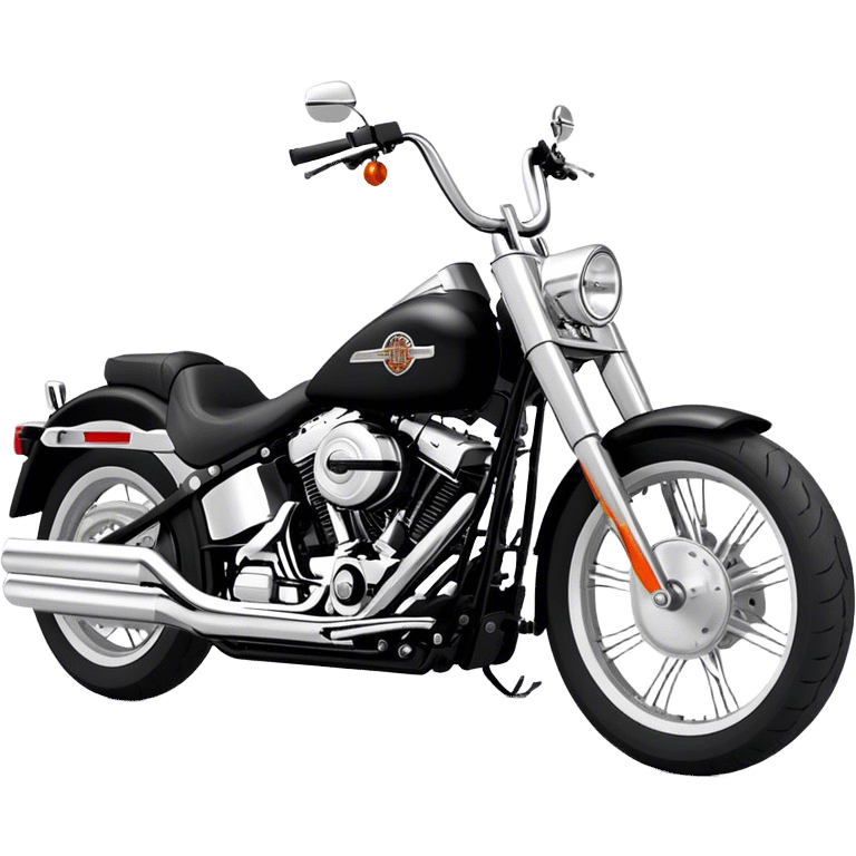 Harley-Davidson Cruiser - Harley-Davidson Softail (Model Year: 2021) (Iconic colour: Black) emoji