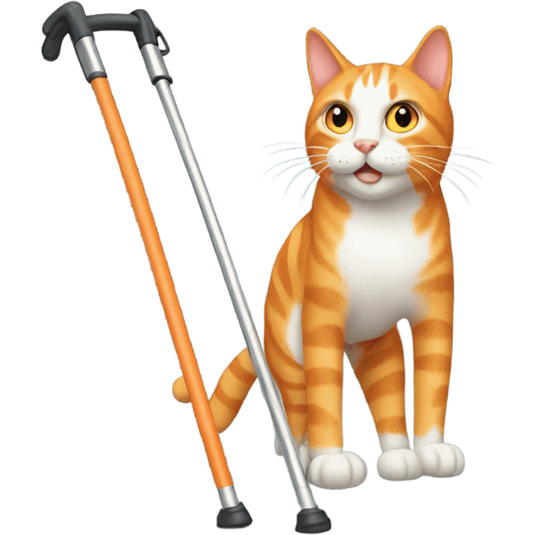 Orange cat on crutches  emoji