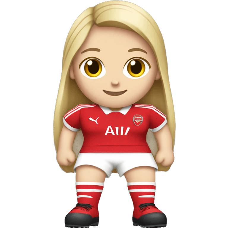 Full body white Girl in Arsenal uniform  emoji