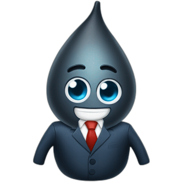 droplet wearing a suit emoji