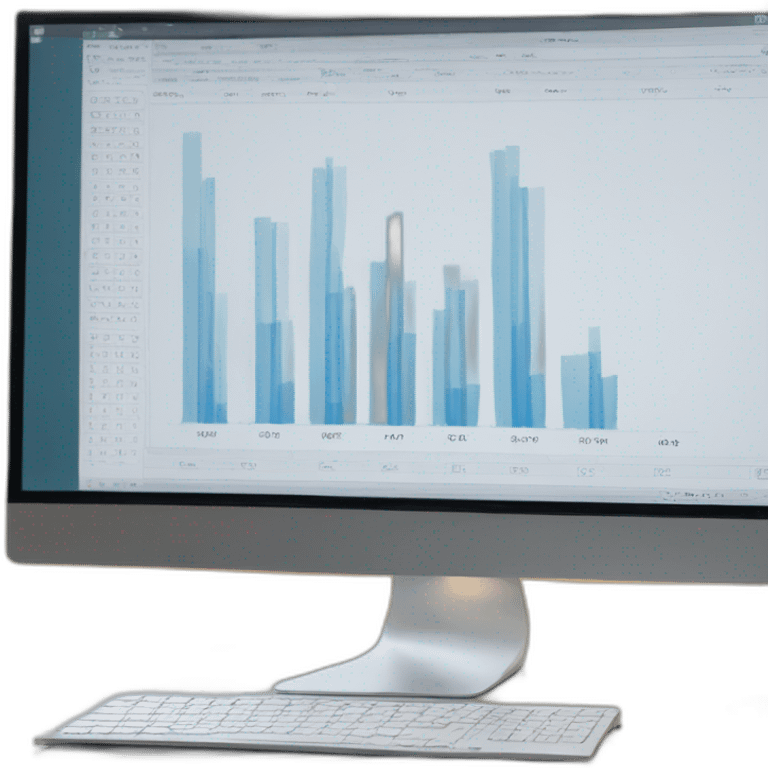 Column Charts on the computer screen emoji