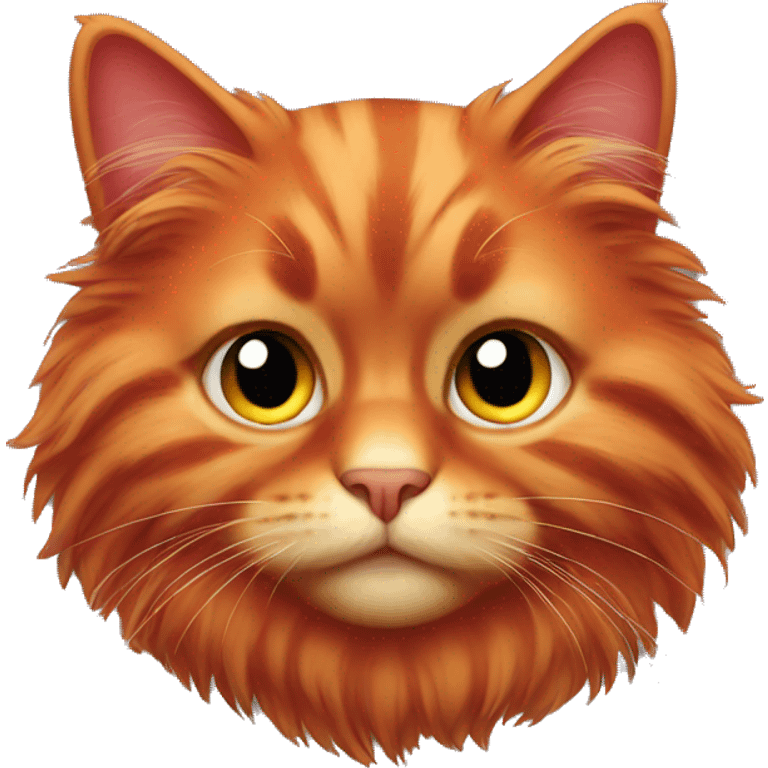 Red fluffy cat emoji