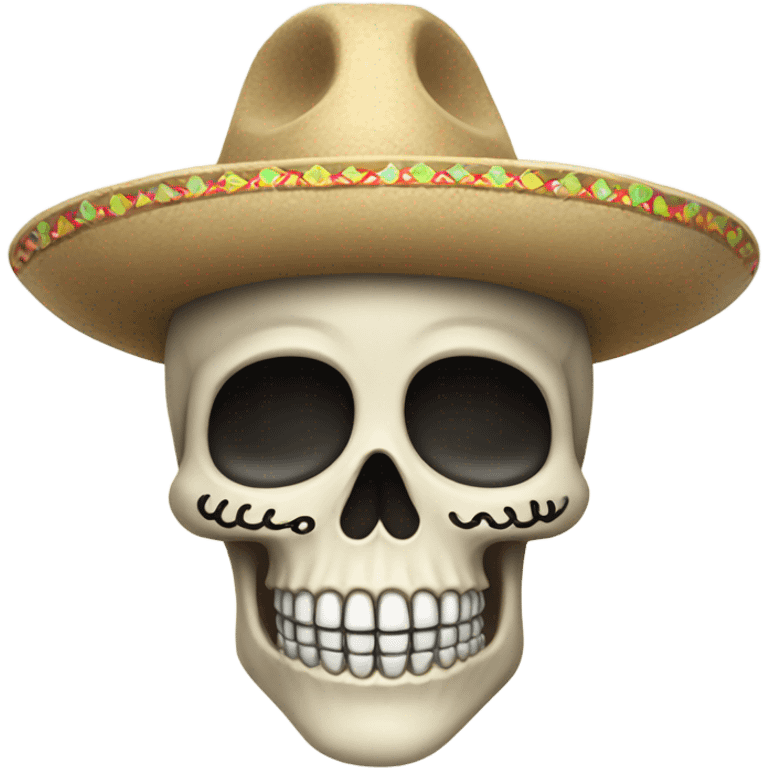 Skeleton with a mustache and sombrero  emoji