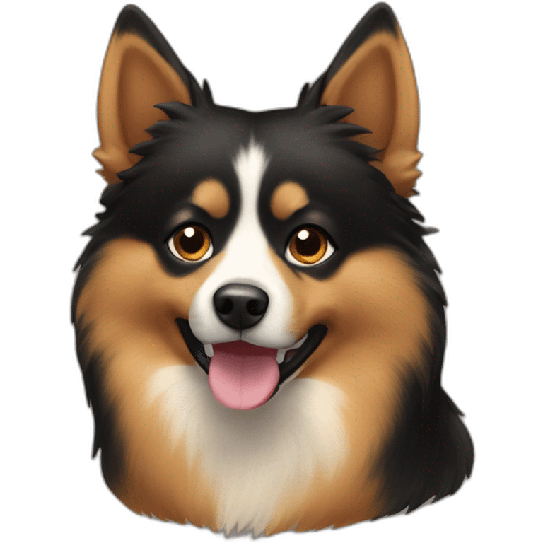 Black and tan spitz emoji