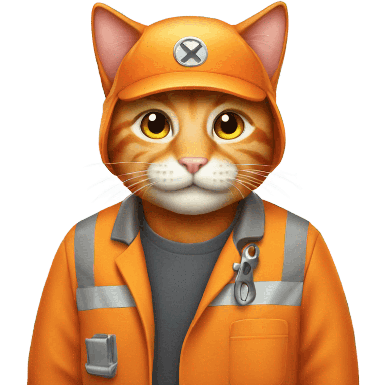 orange cat car mechanic emoji