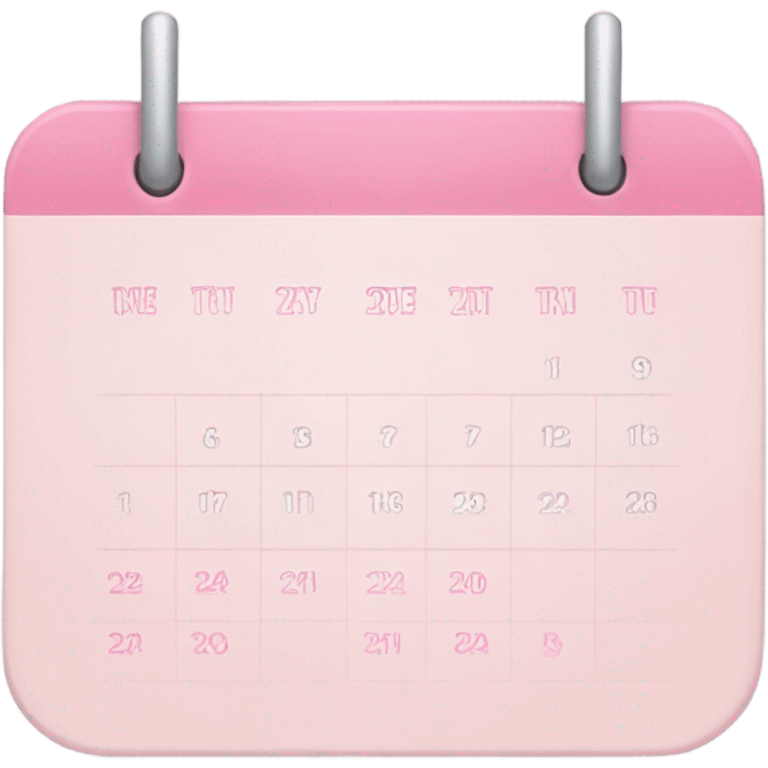 calender ligth pink ios emoji