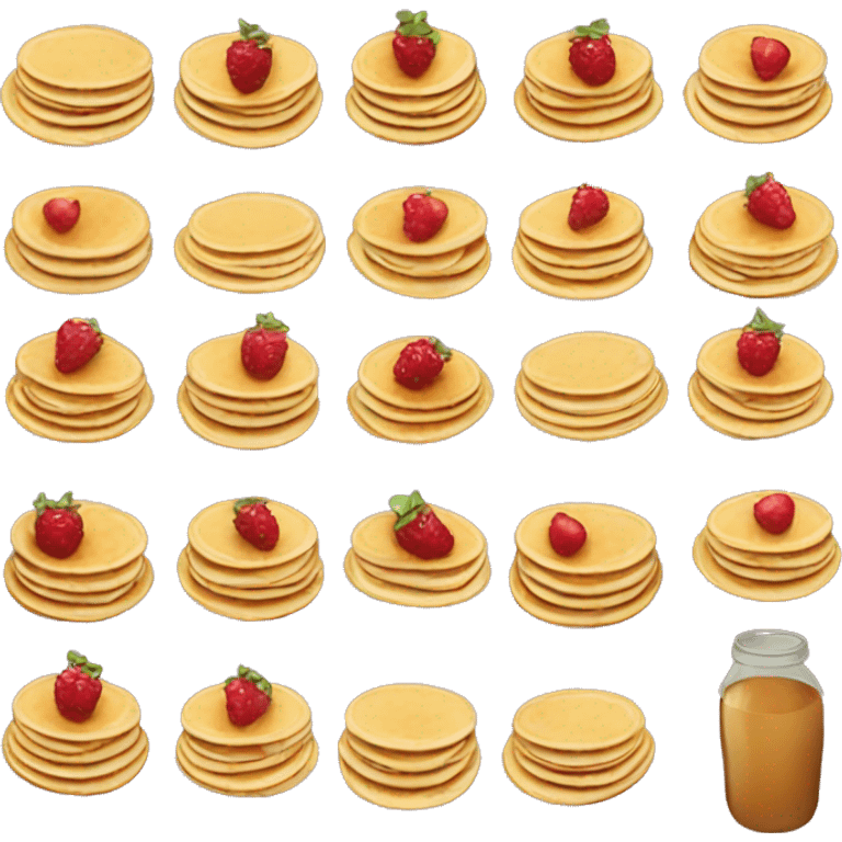 Pancakes with fruits  emoji