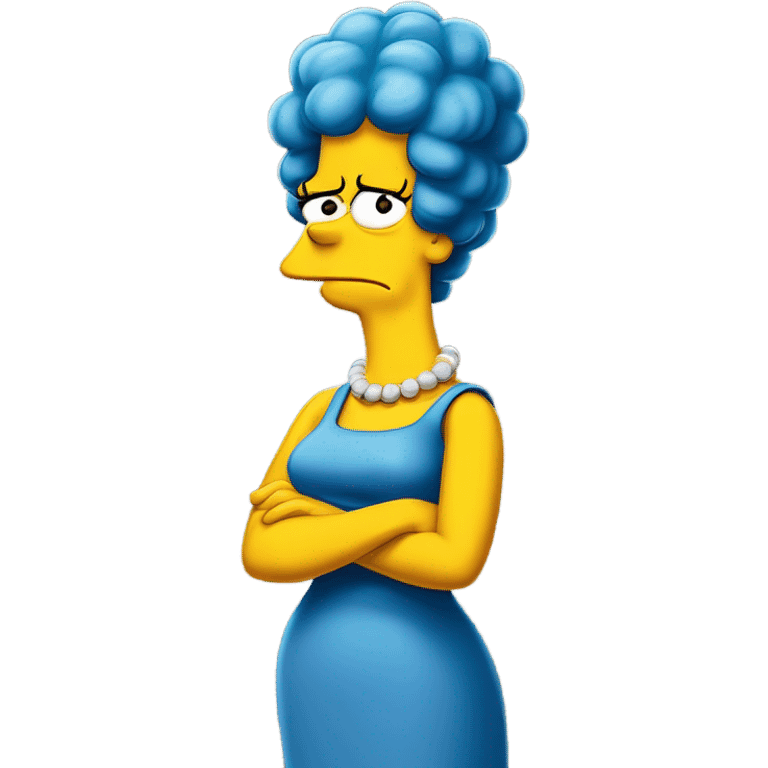 Marge Simpson being not amused emoji