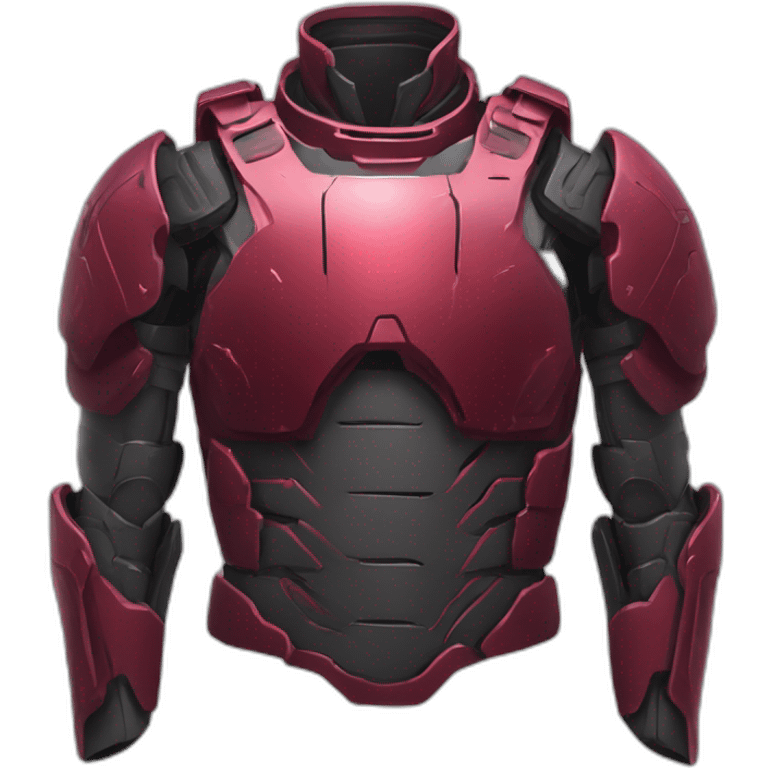 futuristic Autonomous Combat armored colored crimson breastplate arms emoji