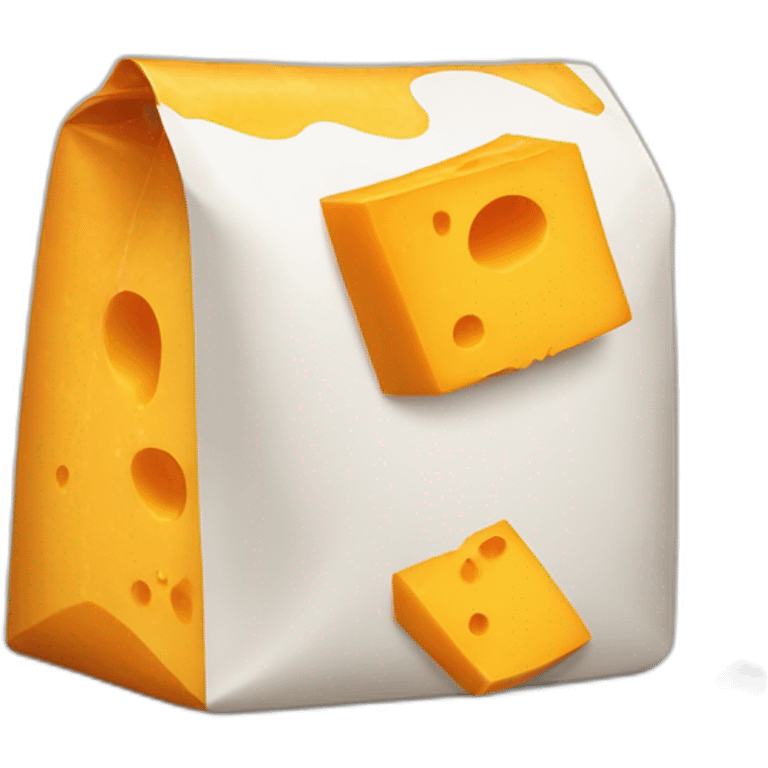 a bag of cheddar cheese emoji