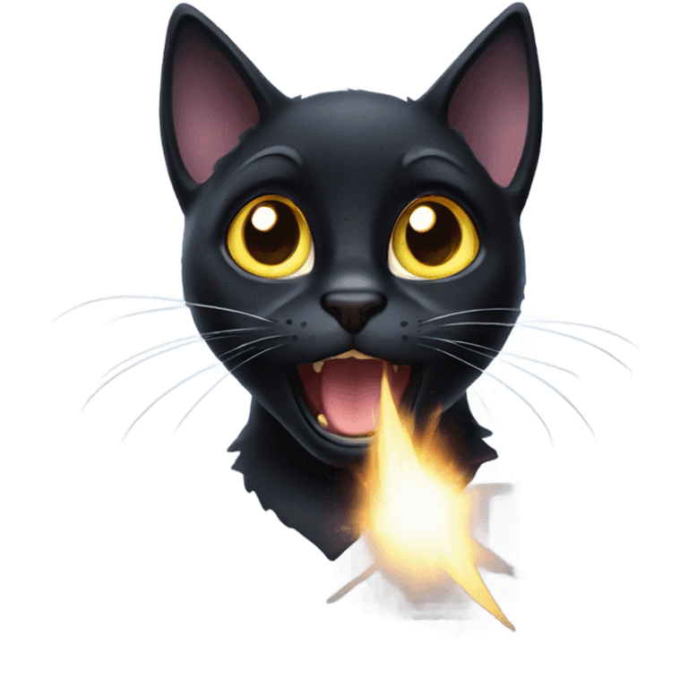 amazed magical black cat  emoji